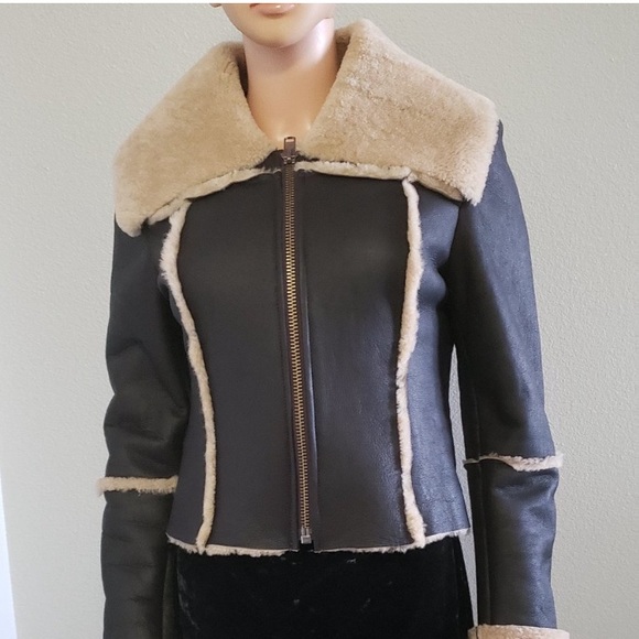 TROUVÉ Genuine Shearling Jacket NWOT - Picture 2 of 8